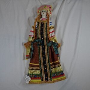 Russian Festive Peasant Costume Kokoshnik Doll